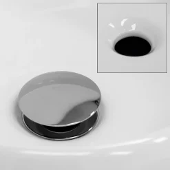ECD Germany Lavabo vasque a poser salle de bain en ceramique rond 350 mm design moderne