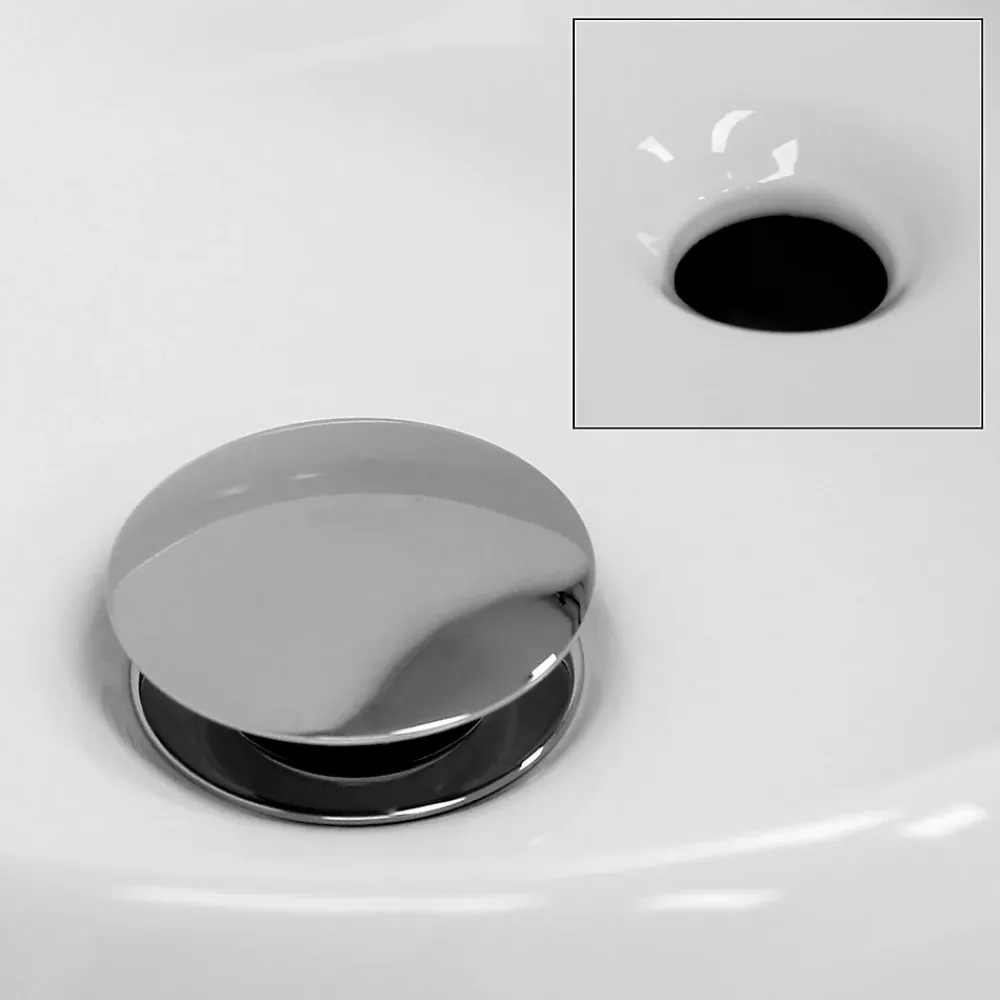 ECD Germany Lavabo vasque a poser salle de bain en ceramique rond 350 mm design moderne