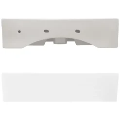 ECD Germany Lavabo vasque salle de bain en céramique suspendu / à poser angulaire 515x360mm