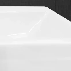 ECD Germany Lavabo vasque salle de bain en céramique suspendu / à poser angulaire 515x360mm