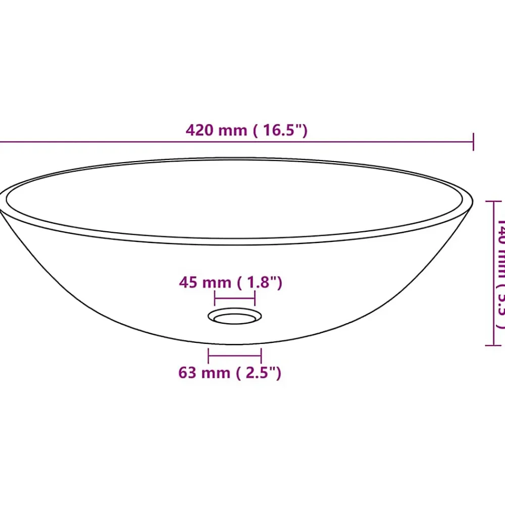 Lavabo|Helloshop26 Lavabo vasque salle de bain diamètre verre transparent