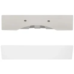 Vasque À Poser|ECD Germany Lavabo vasque salle de bain céramique suspendu/à poser rectangulaire 605x365 mm