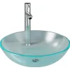 Lavabo|Helloshop26 Lavabo vasque salle de bain diamètre verre transparent