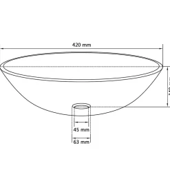 Lavabo|Helloshop26 Lavabo verre trempe marron lavabo vasque verre transparent