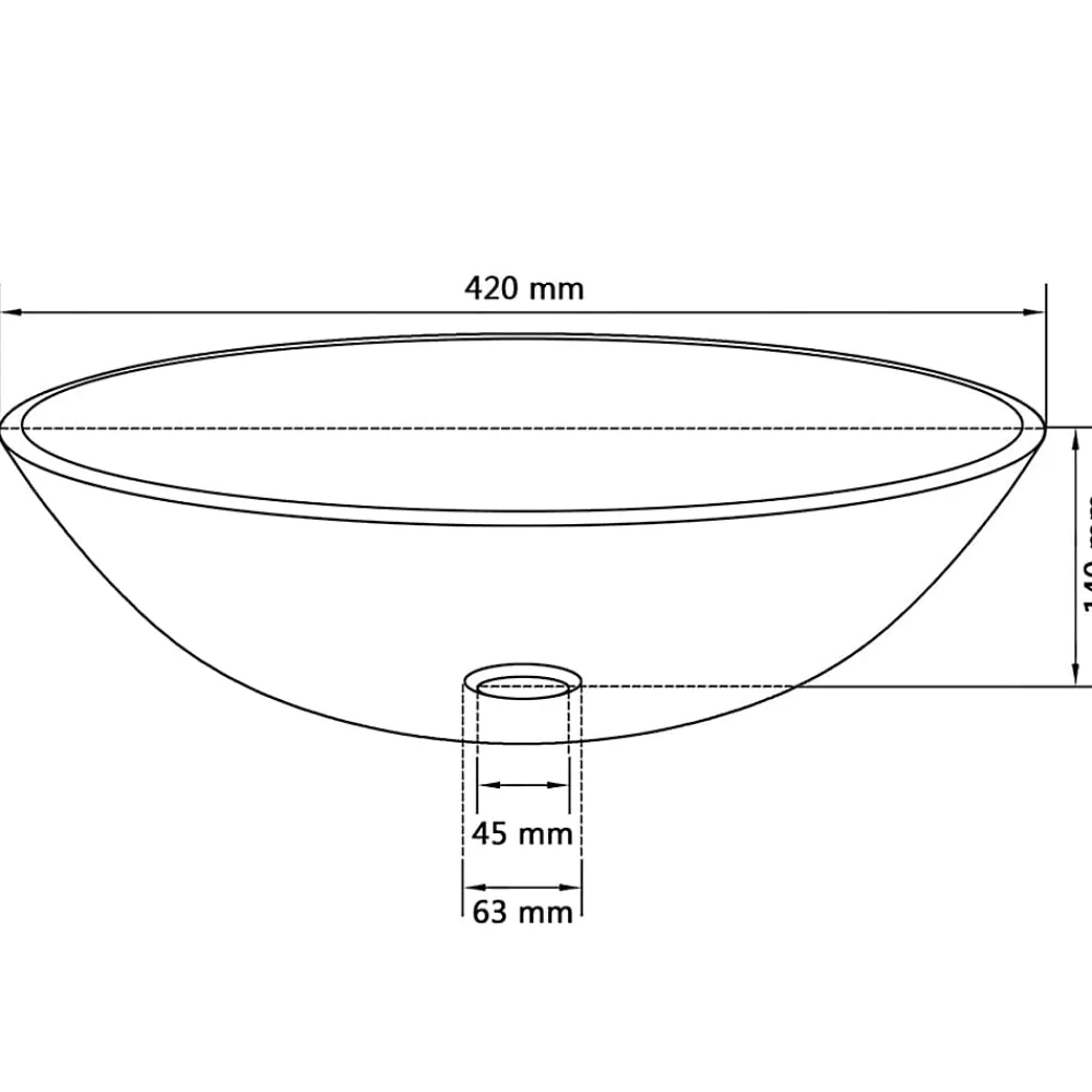 Lavabo|Helloshop26 Lavabo verre trempe marron lavabo vasque verre transparent