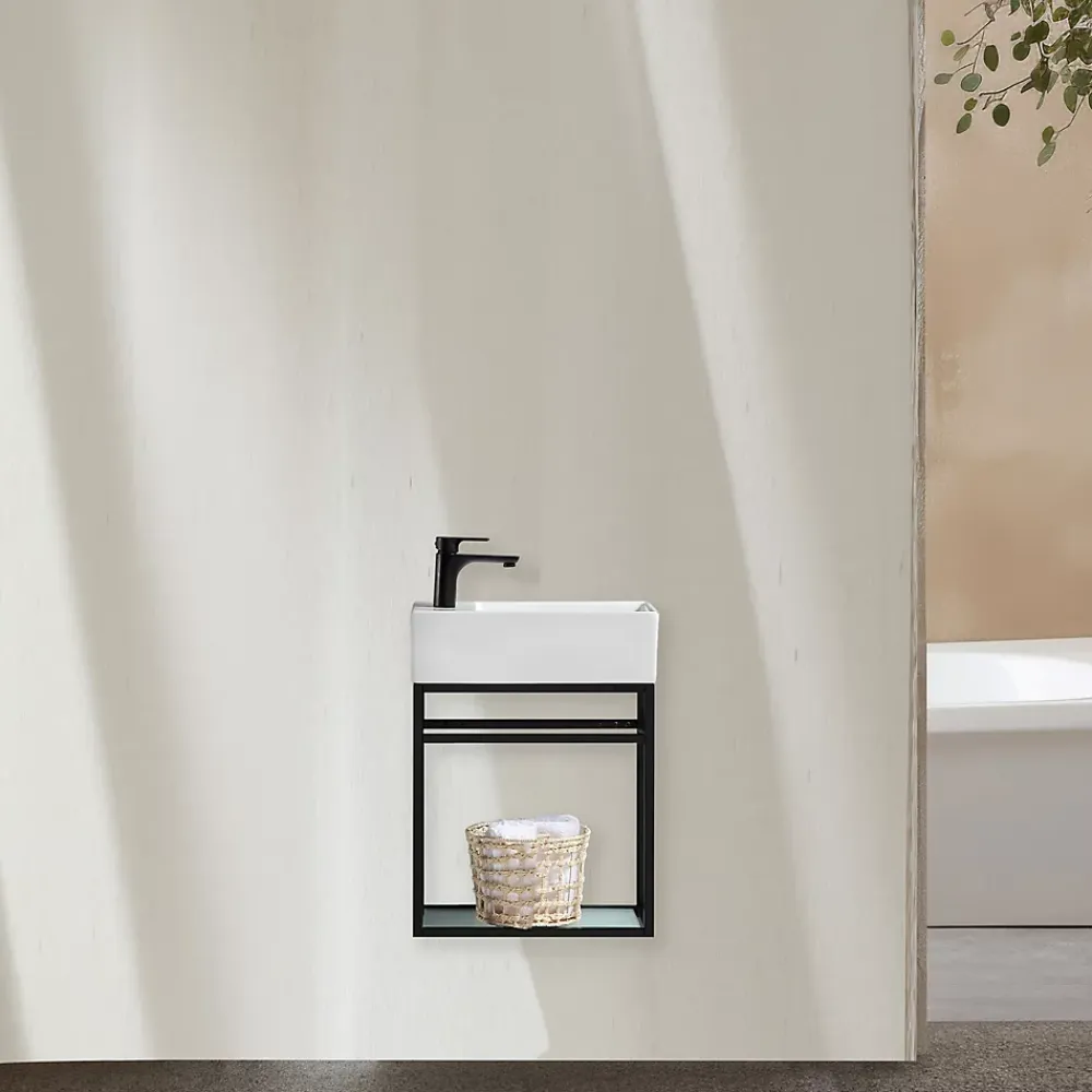 Jindoli Lave main 60 cm métal noir Aquafredo