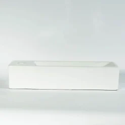 Lavabo|Rue Du Bain Lave main Rectangle Gauche Céramique Blanc 38x15 cm - Minimalist