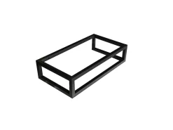 Lavabo|Vente-unique Lave main suspendu en béton avec support - Robinetterie à droite - L40 x l22 cm - UCHAMI