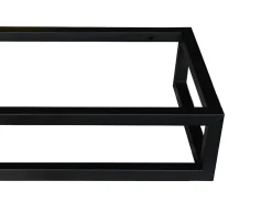 Lavabo|Vente-unique Lave main suspendu en béton avec support - Robinetterie à droite - L40 x l22 cm - UCHAMI
