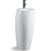 Lavabo|Rue Du Bain Lave Main Totem Rond - Céramique Blanc - 39x85 cm - Ove