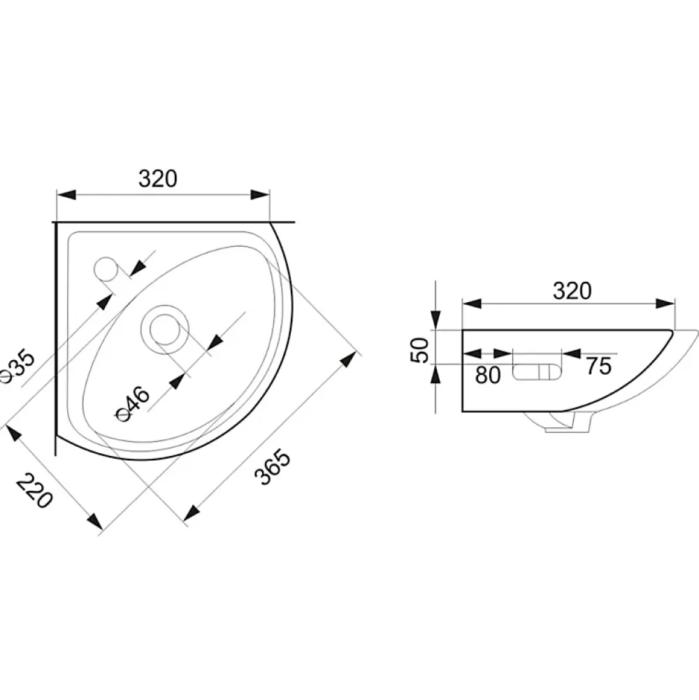 Lavabo|Planète Bain Lave mains d 'angle à suspendre