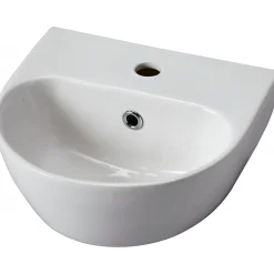 Lavabo|Planète Bain Lave mains en céramique à suspendre 35.5 cm avec trop plein - Lester