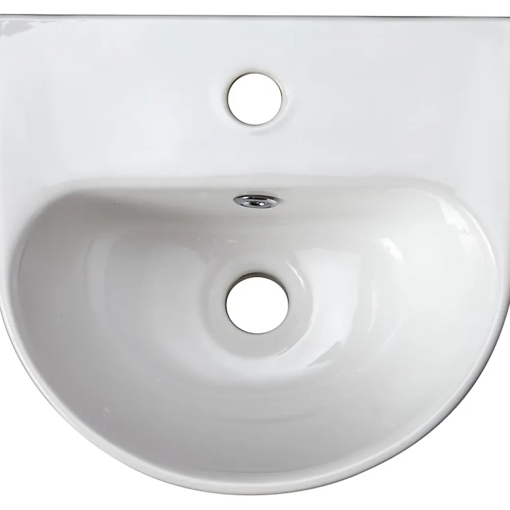 Lavabo|Planète Bain Lave mains en céramique à suspendre 35.5 cm avec trop plein - Lester
