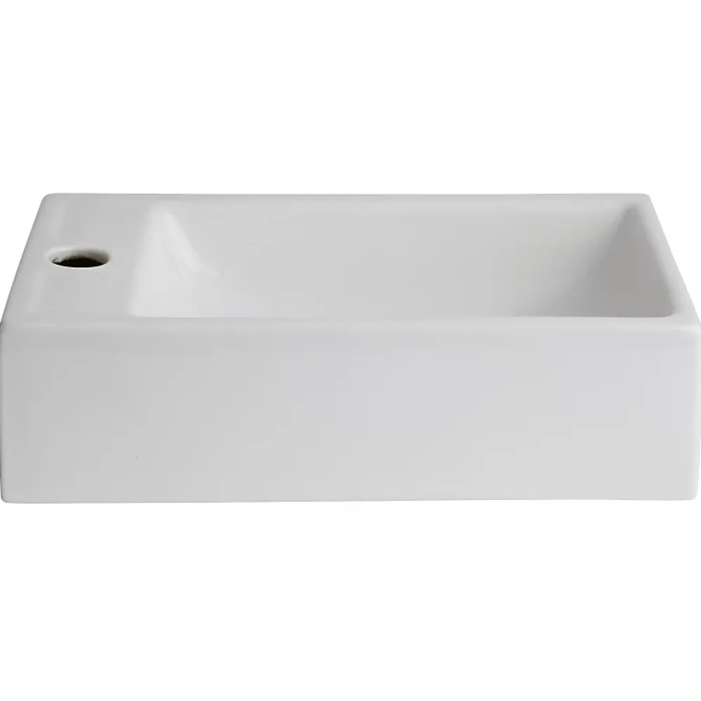 Lavabo|Planète Bain Lave mains rectangle blanc contemporain
