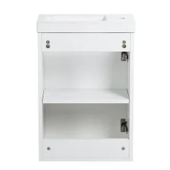 Lave-Mains|Bain-Bain Lave-main Prémonté Blanc 40Cm + Vasque céramique Blanche BILY -