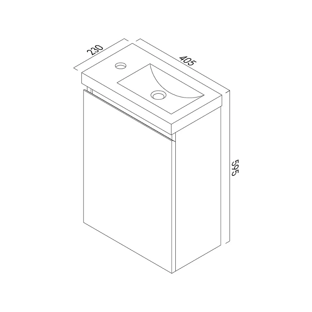Lave-Mains|Bain-Bain Lave-main Prémonté Blanc 40Cm + Vasque céramique Blanche BILY -