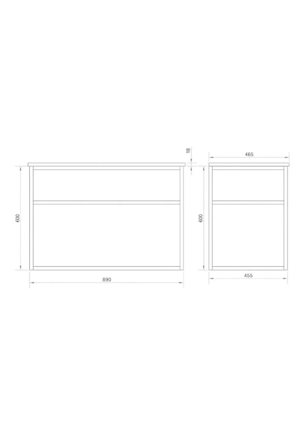 Jindoli Lave-main salle de bain Aquafredo 90 cm finition métal noir