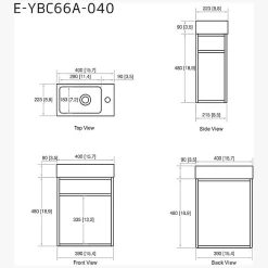 Plan Vasque Lave-Mains|Jindoli Lave-main salle de bain Aquafredo 50 cm finition métal noir