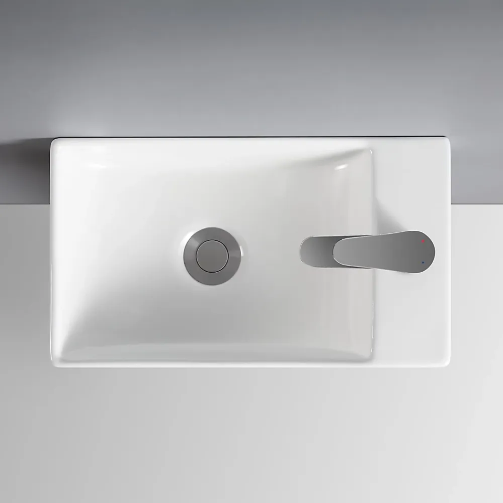 Homesight Lave-mains à suspendre en céramique rectangulaire blanc Savy