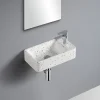Homesight Lave-mains à suspendre en céramique rectangulaire terrazzo Savy