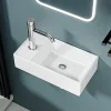 Lavabo|Dileci Lave-mains avec rebord sortie gauche (41,5x22x10cm) -