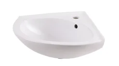 GoodHome Lave-mains céramique blanc Vedi
