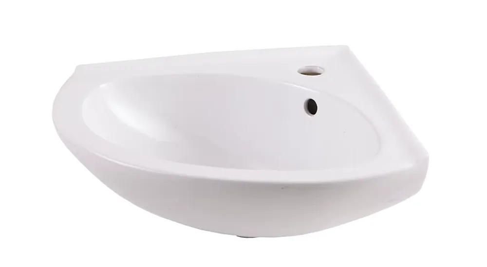 GoodHome Lave-mains céramique blanc Vedi
