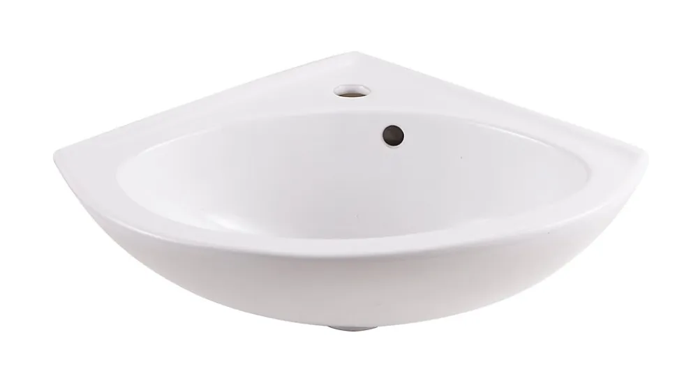 GoodHome Lave-mains céramique blanc Vedi
