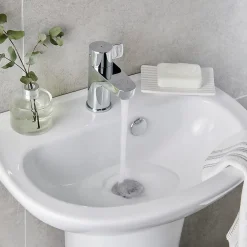 GoodHome Lave-mains céramique blanc Zuari