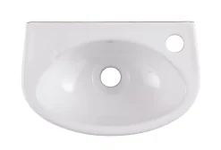Lavabo|GoodHome Lave-mains céramique blanc Bori 35 cm