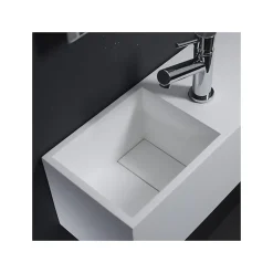 Lavabo|Planète Bain Lave-mains en solid surface Arezzo 54x20 cm avec espace de rangement