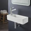 Planète Bain Lave-mains gain de place à suspendre 37 x 15 cm - robinet à gauche - Longine