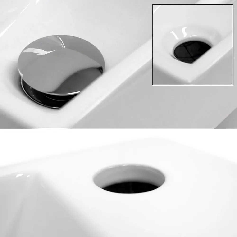 Vasque À Poser|ECD Germany Lave-mains lavabo vasque salle de bain ceramique rectangulaire blanc 350x205mm