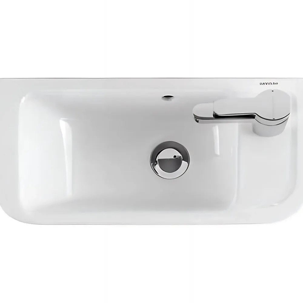 Lavabo|Sanindusa Lave-mains porcelaine vitrifiée mural 50x23 Look blanc