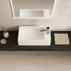 Ambra Lave-mains salle de bain suspendu 35 cm en Solide surface - Manita D