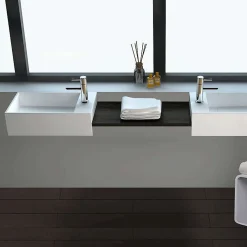 Ambra Lave-mains salle de bain suspendu 35 cm en Solide surface - Manita D