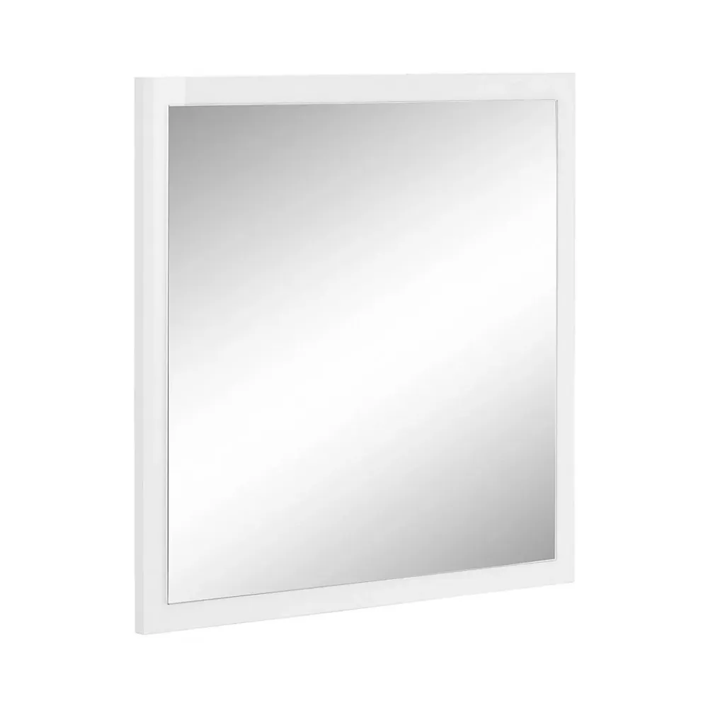 Miroir Simple|Dmora Lelia Mirror, Miroir de salle de bain, 100% Made in Italy, 60x2h60 cm, Blanc brillant