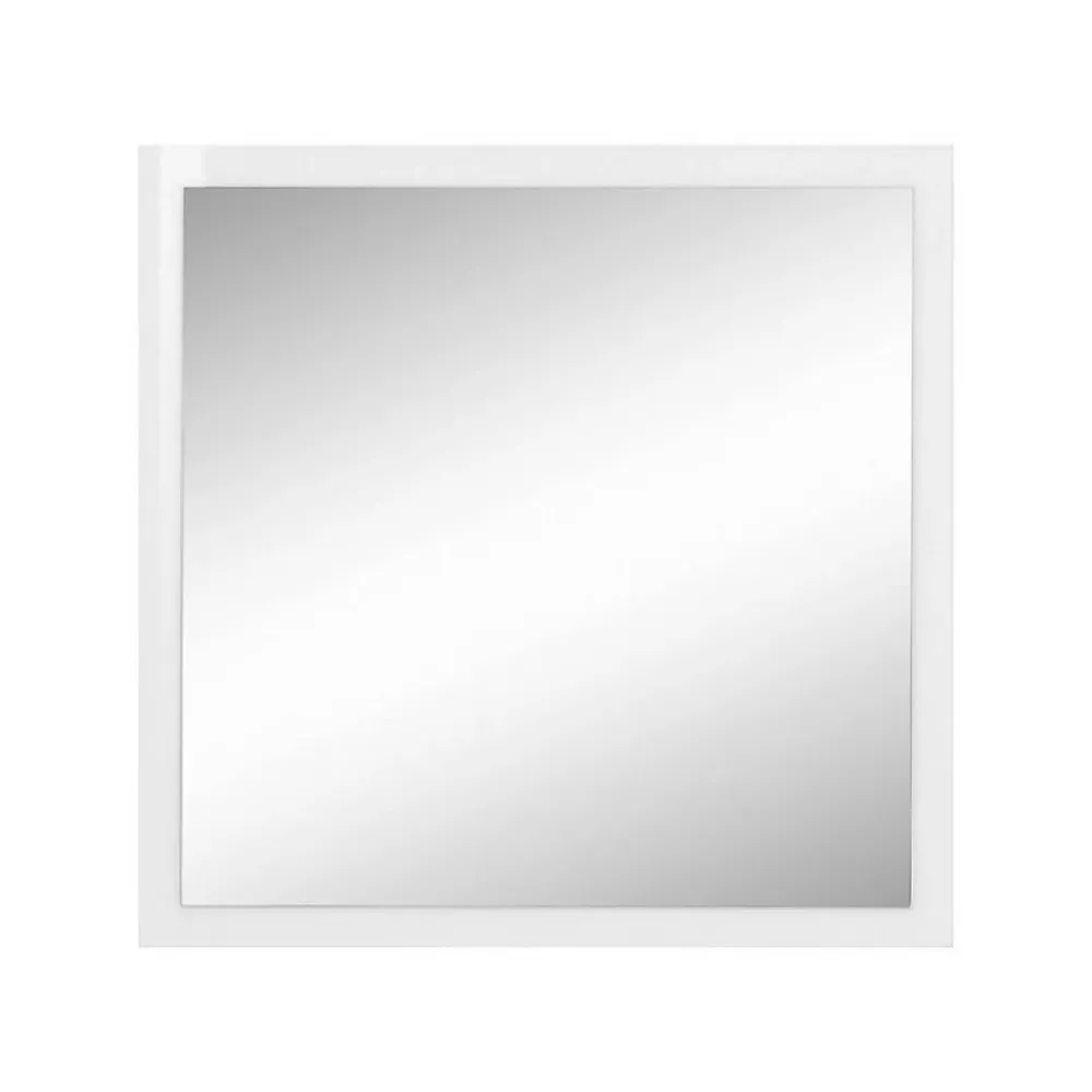 Miroir Simple|Dmora Lelia Mirror, Miroir de salle de bain, 100% Made in Italy, 60x2h60 cm, Blanc brillant