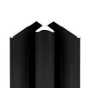 Schulte Lot 2 profilés de finition et 1 profilé d’angle pour panneaux muraux DécoDesign 210 cm noir