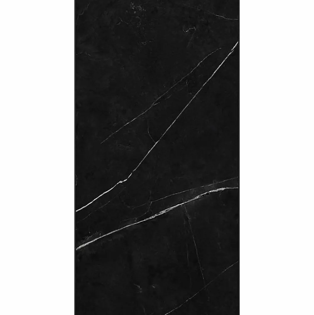 Panneau Mural De Salle De Bains|Decoon Lot de 8 Dalles Murales Douche SPC/PVC Décor Marbre Noir satiné - 38,9x77,8cm - 2,42M²
