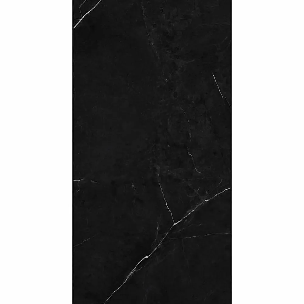 Panneau Mural De Salle De Bains|Decoon Lot de 8 Dalles Murales Douche SPC/PVC Décor Marbre Noir satiné - 38,9x77,8cm - 2,42M²