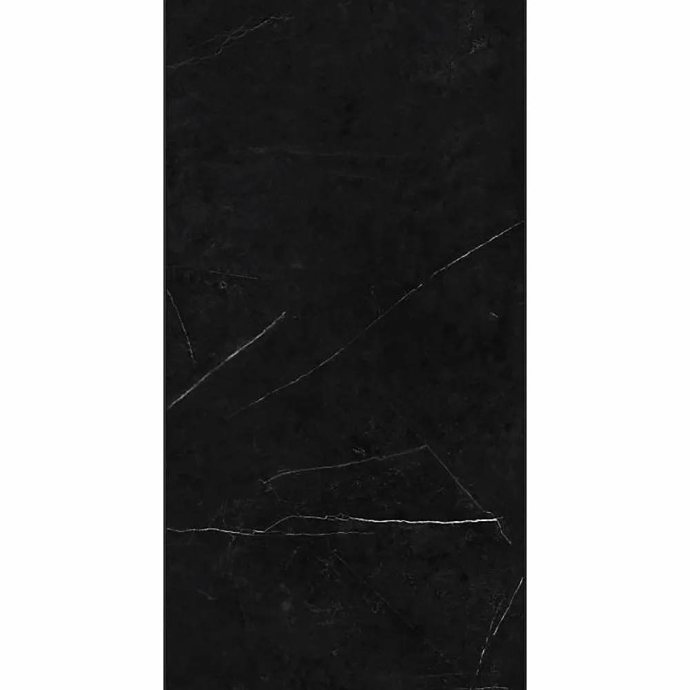 Panneau Mural De Salle De Bains|Decoon Lot de 8 Dalles Murales Douche SPC/PVC Décor Marbre Noir satiné - 38,9x77,8cm - 2,42M²