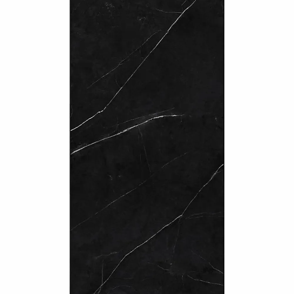 Panneau Mural De Salle De Bains|Decoon Lot de 4 Dalles Murales Douche SPC/PVC Décor Marbre Noir satiné - 59,2x118,4cm - 2,8M²