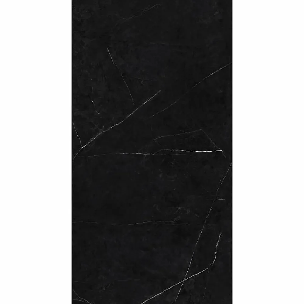 Panneau Mural De Salle De Bains|Decoon Lot de 4 Dalles Murales Douche SPC/PVC Décor Marbre Noir satiné - 59,2x118,4cm - 2,8M²