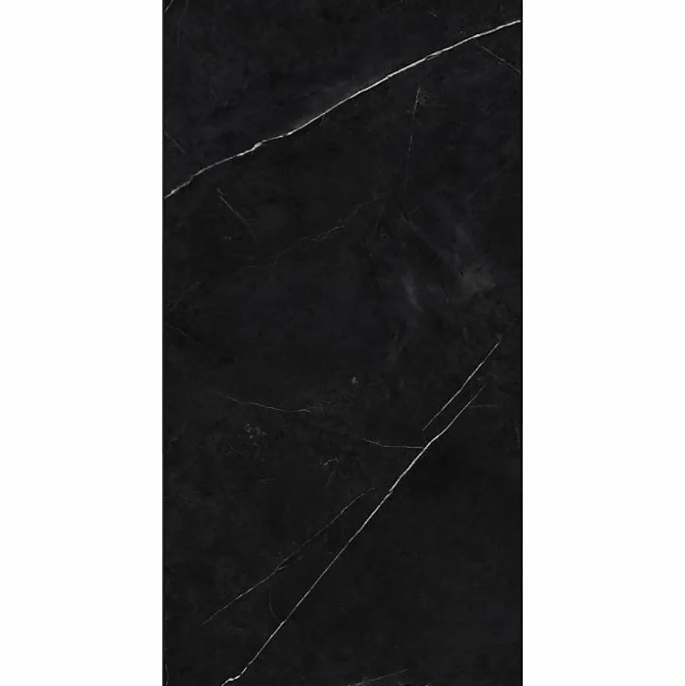 Panneau Mural De Salle De Bains|Decoon Lot de 4 Dalles Murales Douche SPC/PVC Décor Marbre Noir satiné - 59,2x118,4cm - 2,8M²