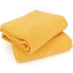Serviette De Bain|Linnea Lot de 2 draps de bain 90x150 cm ALPHA jaune Or