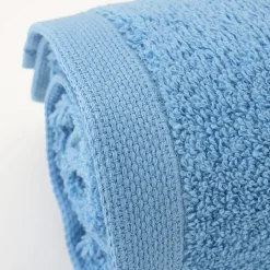 Serviette De Bain|Linnea Lot de 2 draps de bain 90x150 cm ALPHA bleu Ciel