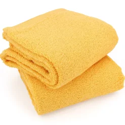 Linnea Lot de 2 draps de douche 70x130 cm ALPHA jaune Or