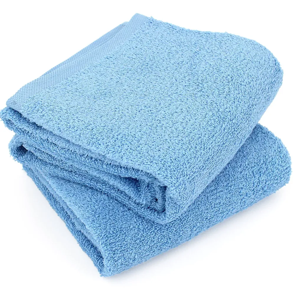 Linnea Lot de 2 draps de douche 70x130 cm ALPHA bleu Ciel