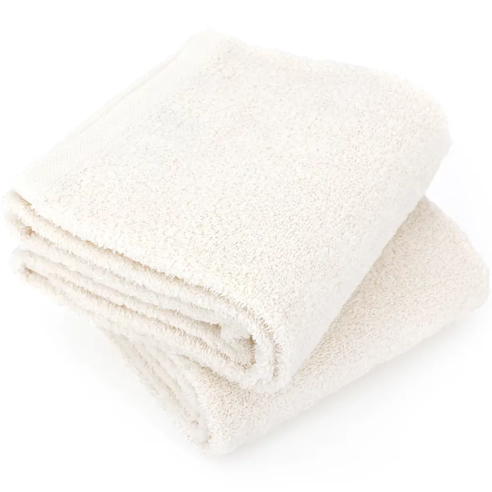 Linnea Lot de 2 draps de douche 70x130 cm ALPHA ivoire